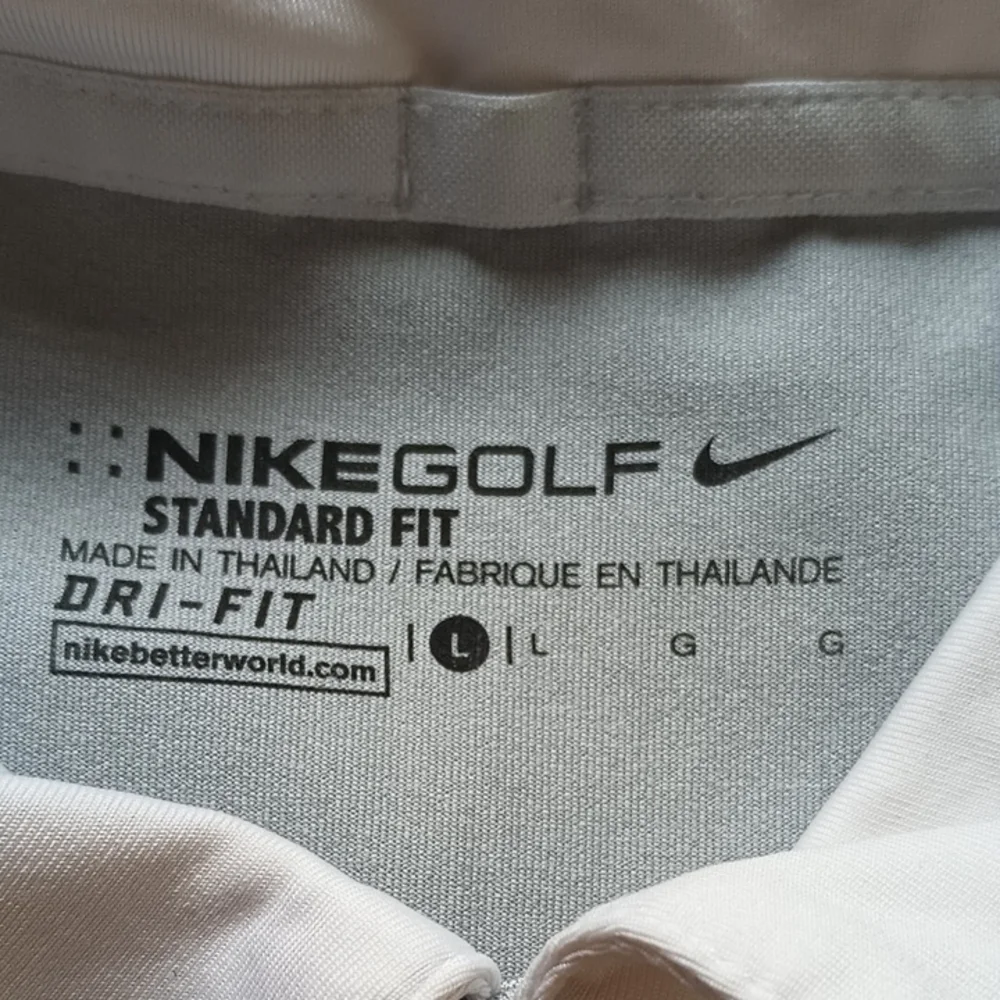 Nike Men's Light Gray Golf Polo Size L Soft Breathable Fabric Spring/Summer